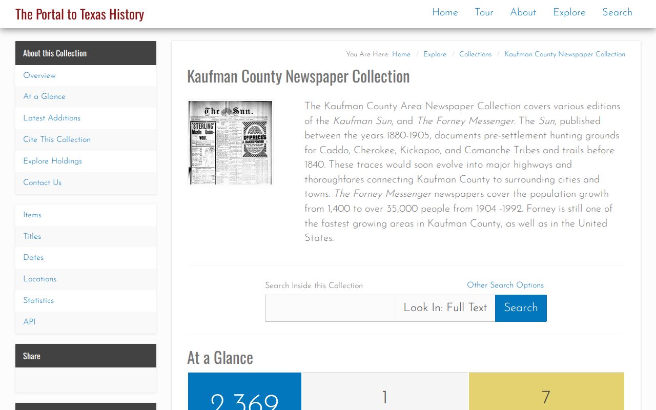 Kaufman County city directory research through the digitized local newspaper collection